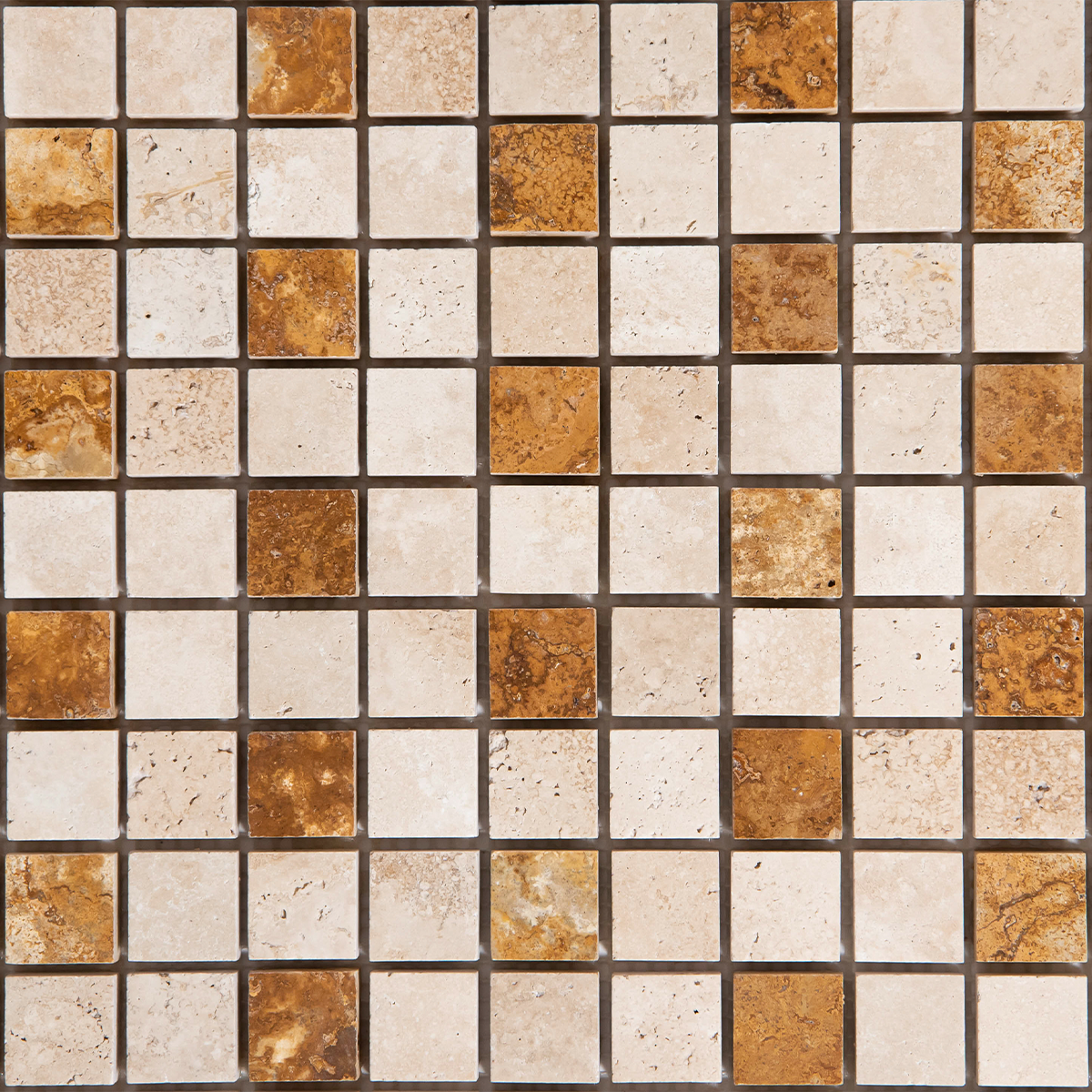 Mozaic Travertin Classic Yellow Lustruit 2.3 x 2.3 x 1 cm