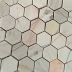 Mozaic Marmura White Hexagon Lustruit 4.8 x 1 cm