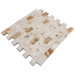 Mozaic Travertin 3Mix Scapitat 2.5 x 5 x 1.5 cm