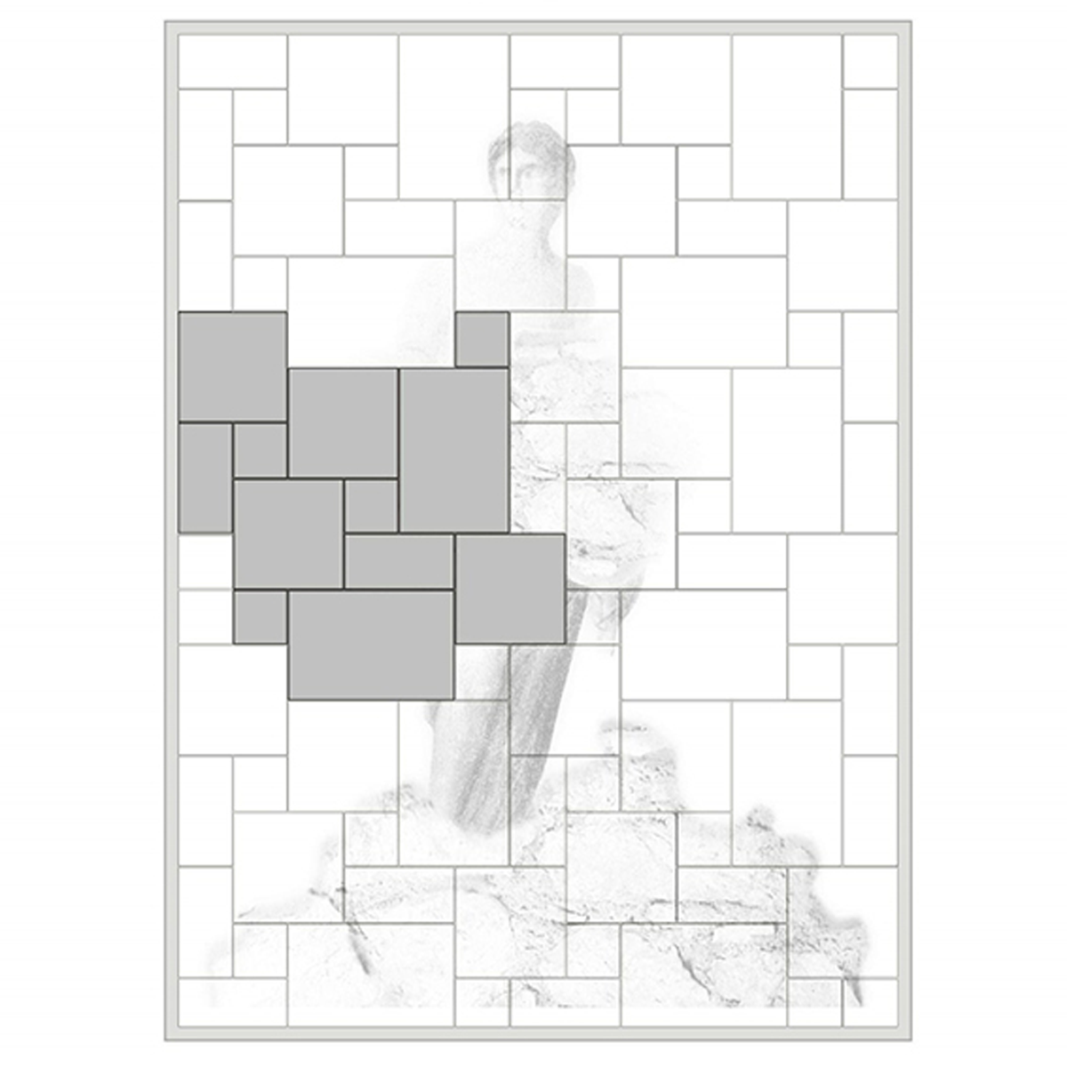 Placi Marmura Black Sablat Pattern Set x 2 cm